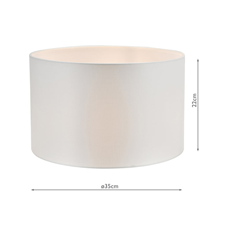 Dar Lighting Lyris Ivory Cotton Drum Shade 35cm 35cm • LYR1415