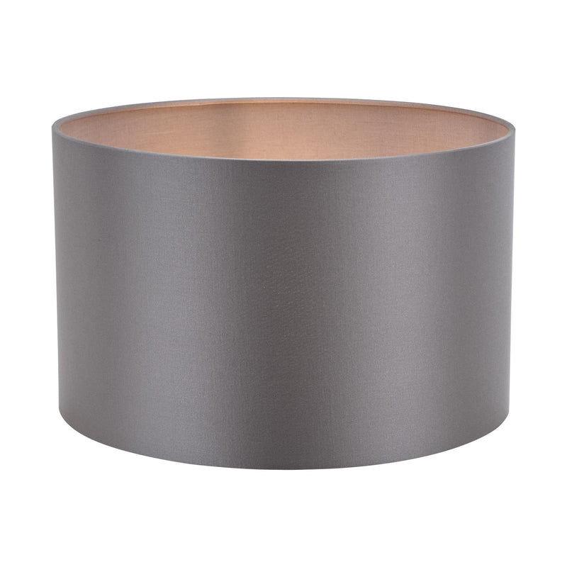 Dar Lighting Lyris Grey Cotton Drum Shade 35cm 35cm • LYR1439