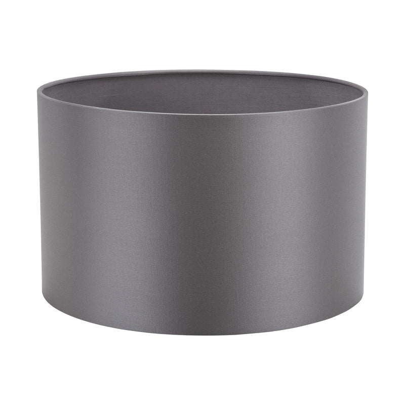 Dar Lighting Lyris Grey Cotton Drum Shade 35cm 35cm • LYR1439
