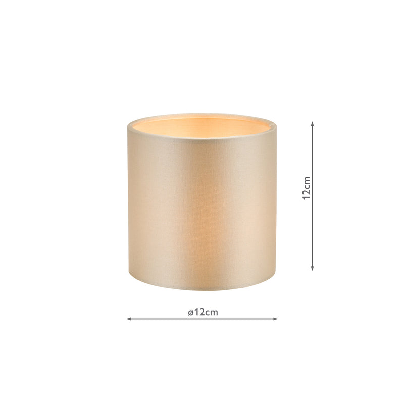 Dar Lighting Lyris Taupe Cotton Drum Shade 12cm 12cm • LYR2629