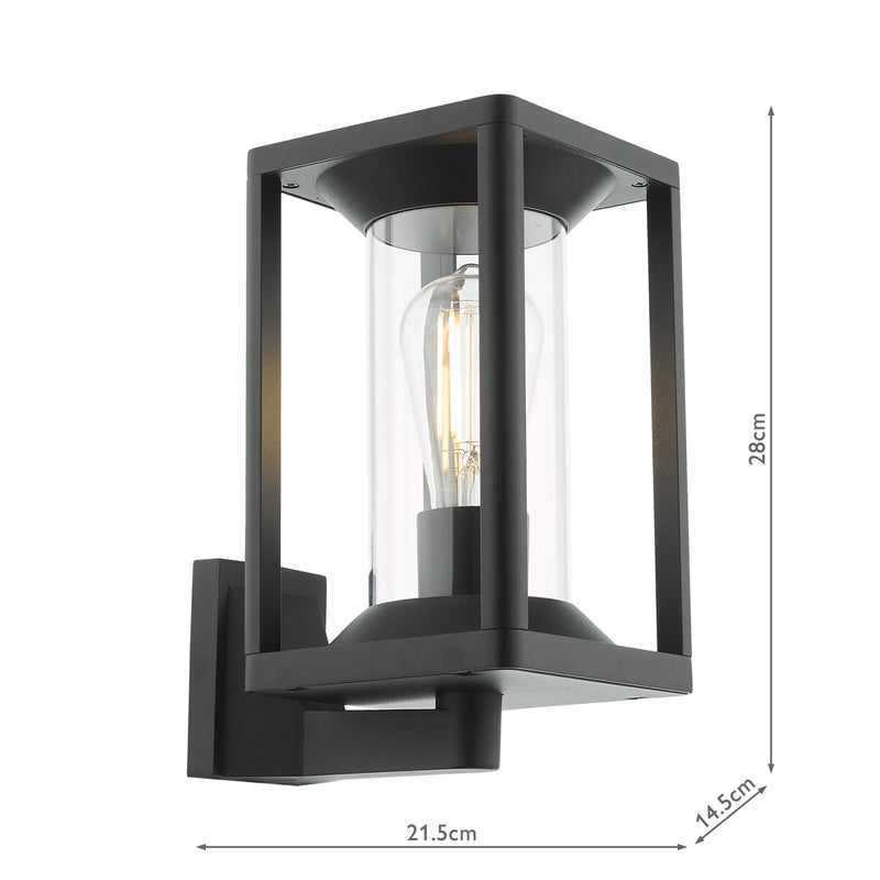 Dar Lighting Mackenzie Outdoor Wall Light Matt Black IP65 • MAC1622
