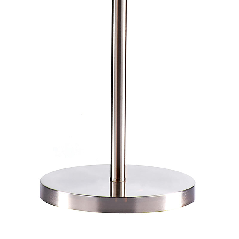 Dar Lighting Madrid Floor Lamp Satin Chrome With Shade • MAD4946