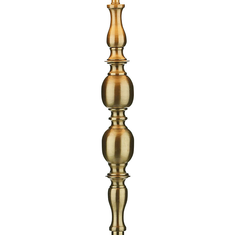 Dar Lighting Madrid Floor Lamp Antique Brass With Shade • MAD4975
