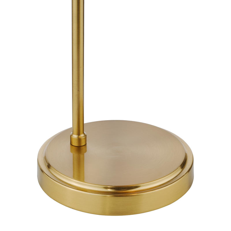 Dar Lighting Maude Table Lamp Natural Brass and Ribbed Glass • MAU4242