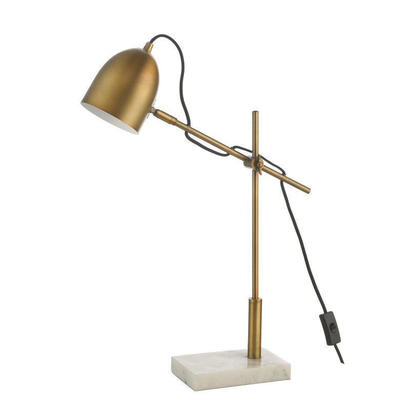 Dar Lighting Mendal Task Lamp Bronze & Marble • MEN4263