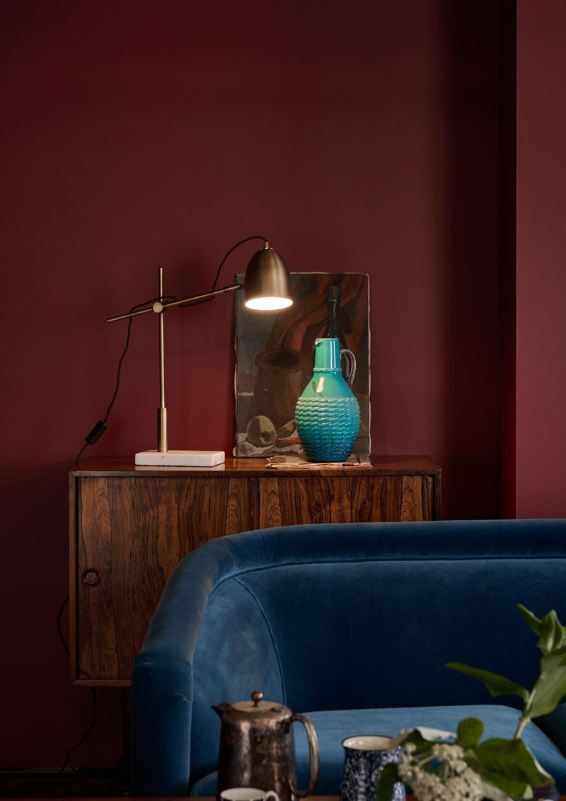 Dar Lighting Mendal Task Lamp Bronze & Marble • MEN4263