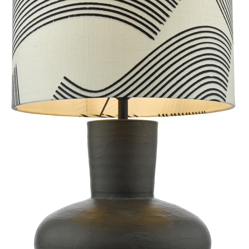 Dar Lighting Miho Table Lamp Black/Bronze With Shade • MIH4222
