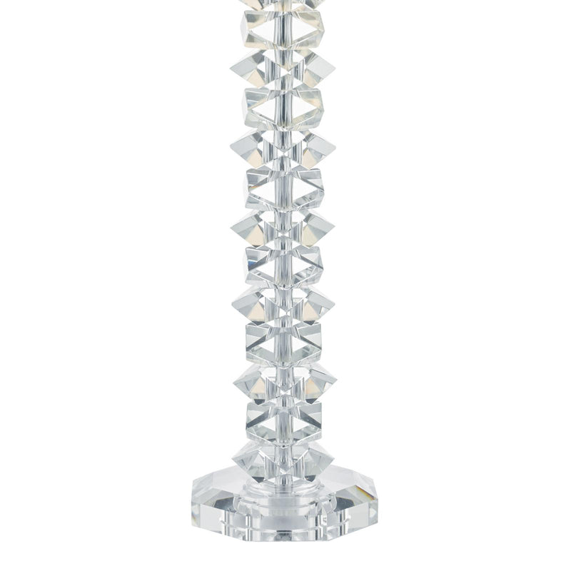 Dar Lighting Mina Table Lamp Polished Chrome & Crystal With Shade • MIN4208