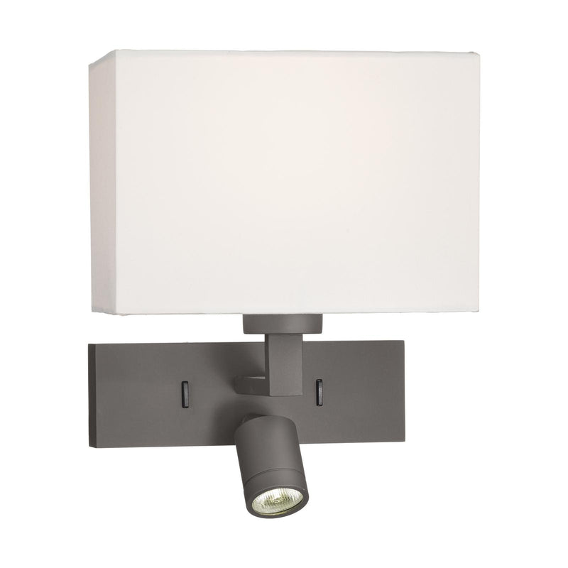 Dar Lighting Modena Wall Light Brushed Bronze With Shade LED • MOD7163L-S1123