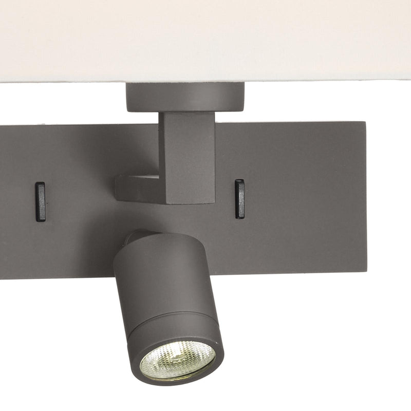 Dar Lighting Modena Wall Light Brushed Bronze With Shade LED • MOD7163L-S1123