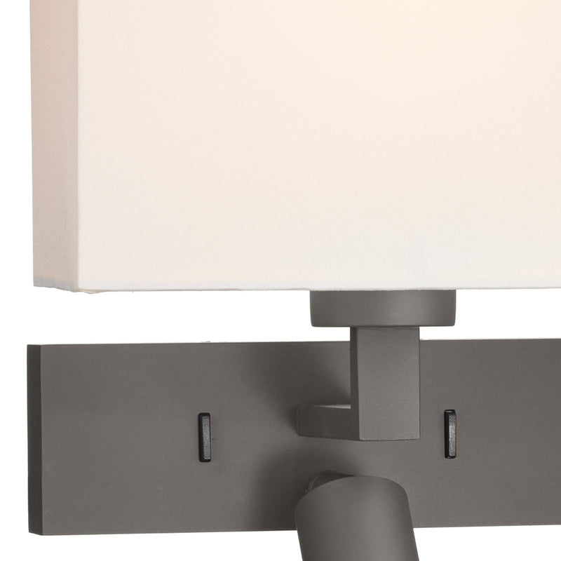 Dar Lighting Modena Wall Light Brushed Bronze With Shade LED • MOD7163L-S1123