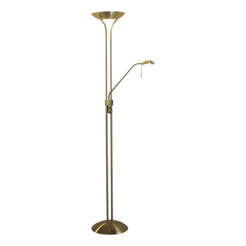 Dar Lighting Montana Mother & Child Floor Lamp Antique Brass • MON4975