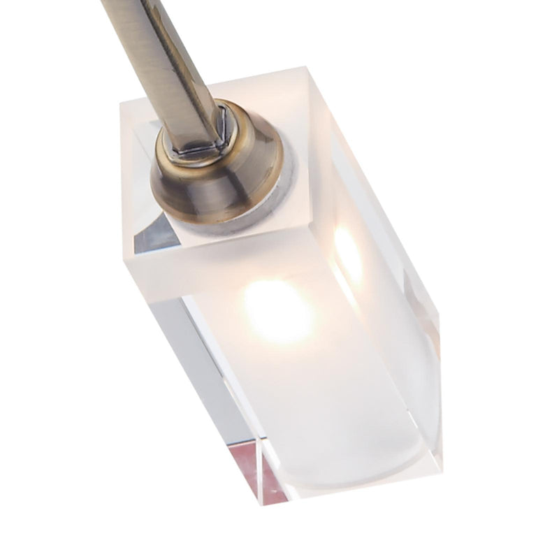 Dar Lighting Morgan 3 Light Semi Flush Antique Brass • MOR0375