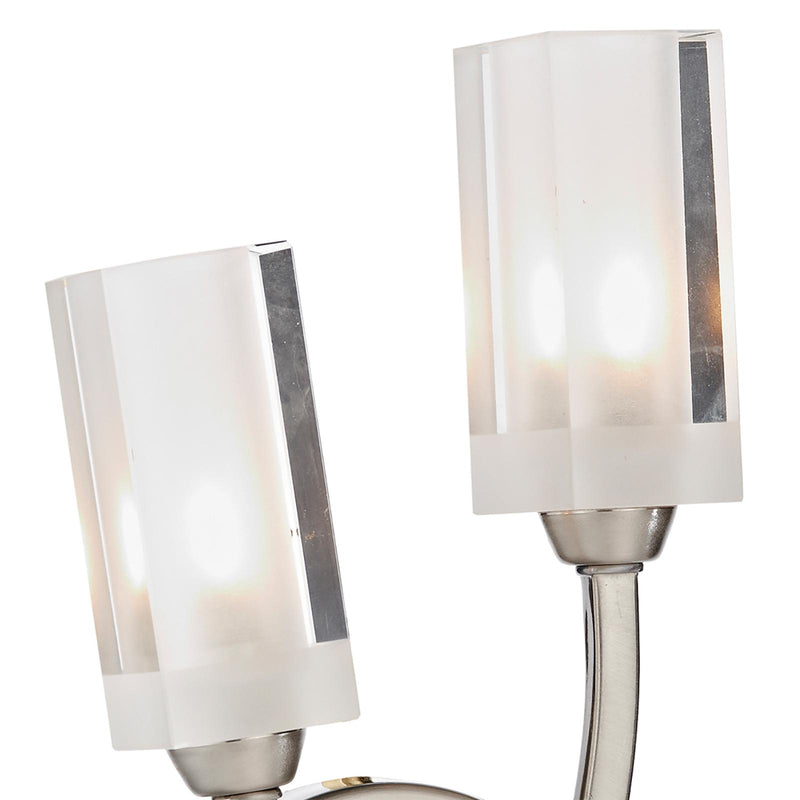 Dar Lighting Morgan Double Wall Bracket Satin Chrome • MOR0946