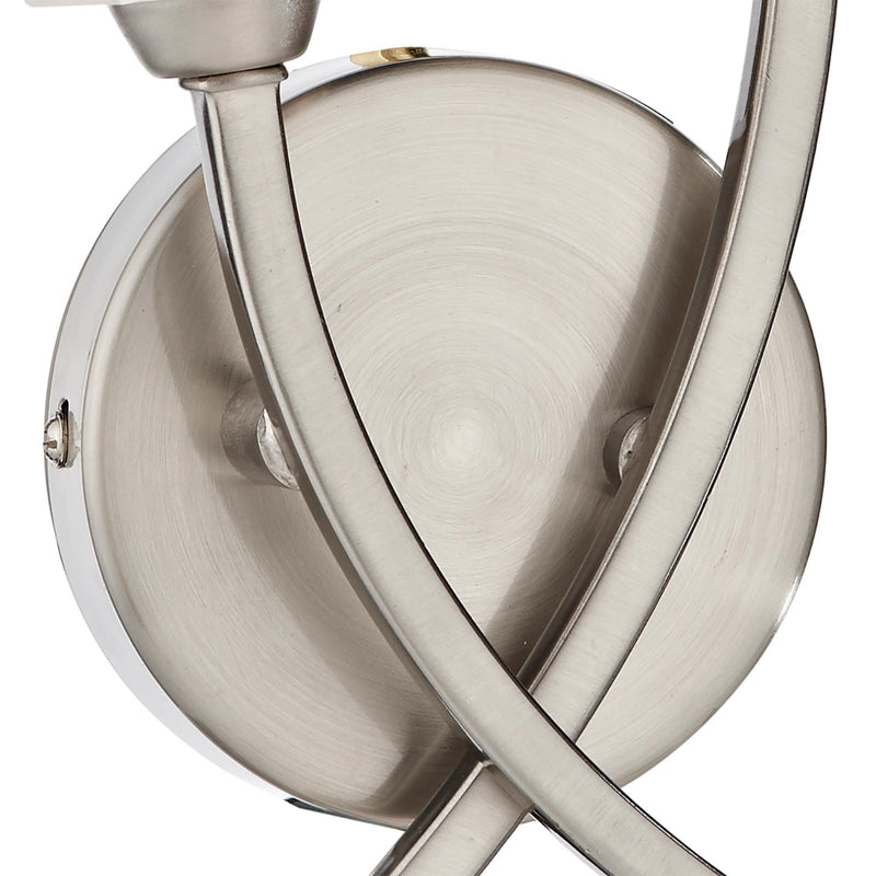 Dar Lighting Morgan Double Wall Bracket Satin Chrome • MOR0946