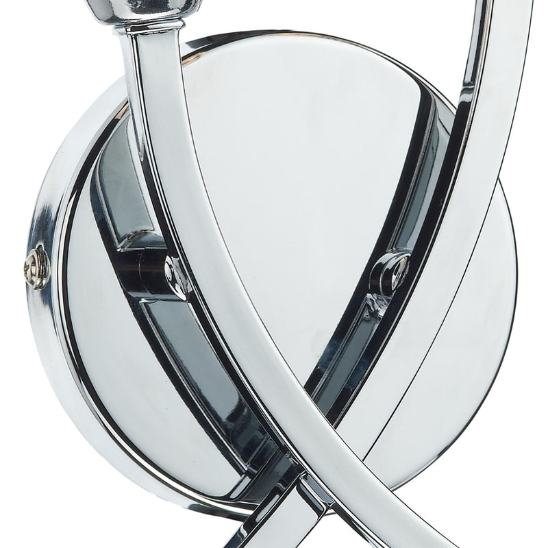 Dar Lighting Morgan Double Wall Bracket Polished Chrome • MOR0950