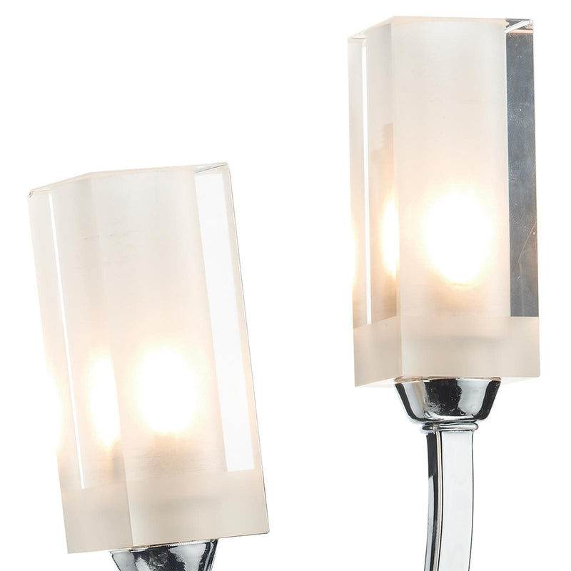 Dar Lighting Morgan Double Wall Bracket Polished Chrome • MOR0950