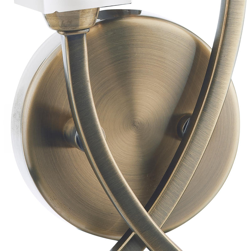 Dar Lighting Morgan Double Wall Bracket Antique Brass • MOR0975
