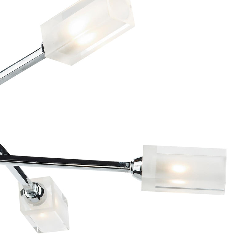 Dar Lighting Morgan 6 Light Semi Flush Polished Chrome • MOR6450