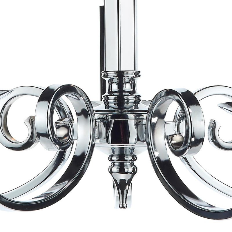 Dar Lighting Murray 5 Light Dual Mount Pendant Polished Chrome • MUR0550