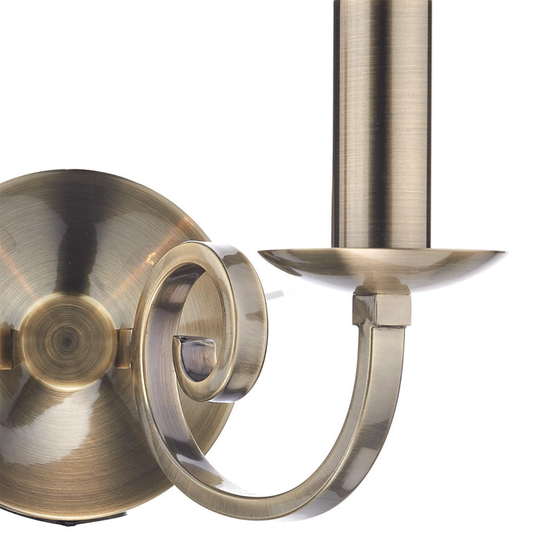 Dar Lighting Murray Double Wall Bracket Antique Brass • MUR0975