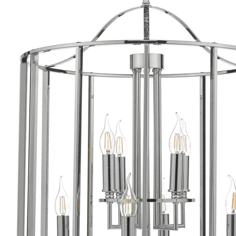 Dar Lighting Myka 8lt Lantern Polished Chrome • MYK0850