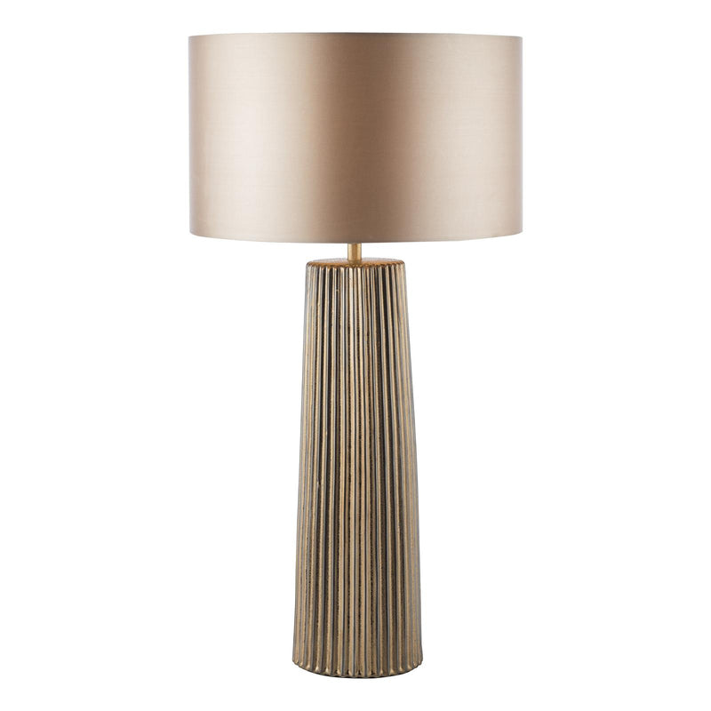 Dar Lighting Myla Ceramic Table Lamp Bronze With Shade • MYL4229-LYR1629
