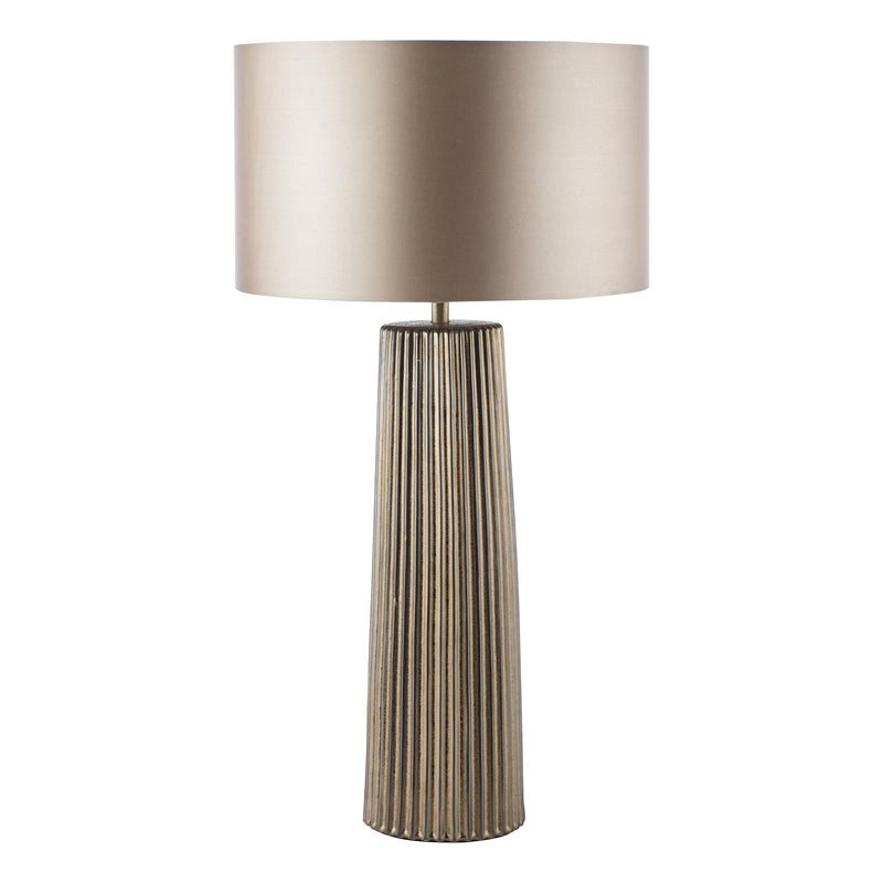 Dar Lighting Myla Ceramic Table Lamp Bronze With Shade • MYL4229-LYR1629