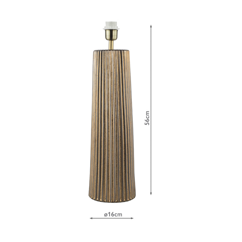 Dar Lighting Myla Ceramic Table Lamp Bronze Base Only • MYL4229