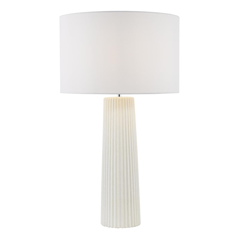 Dar Lighting Myla Ceramic Table Lamp White Base Only • MYL422