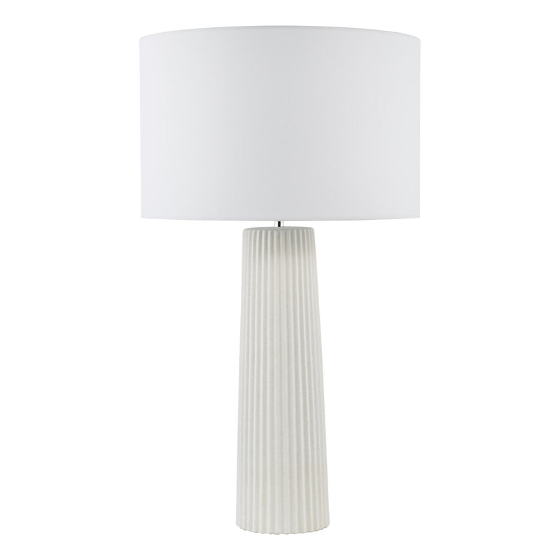 Dar Lighting Myla Ceramic Table Lamp White Base Only • MYL422