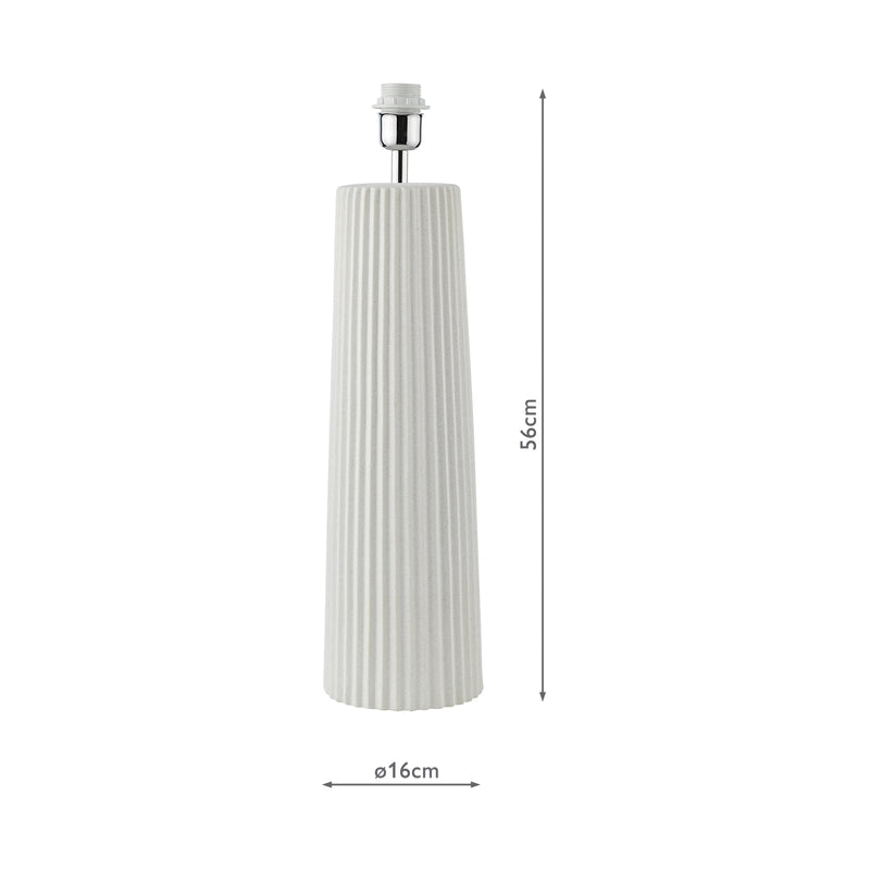 Dar Lighting Myla Ceramic Table Lamp White Base Only • MYL422