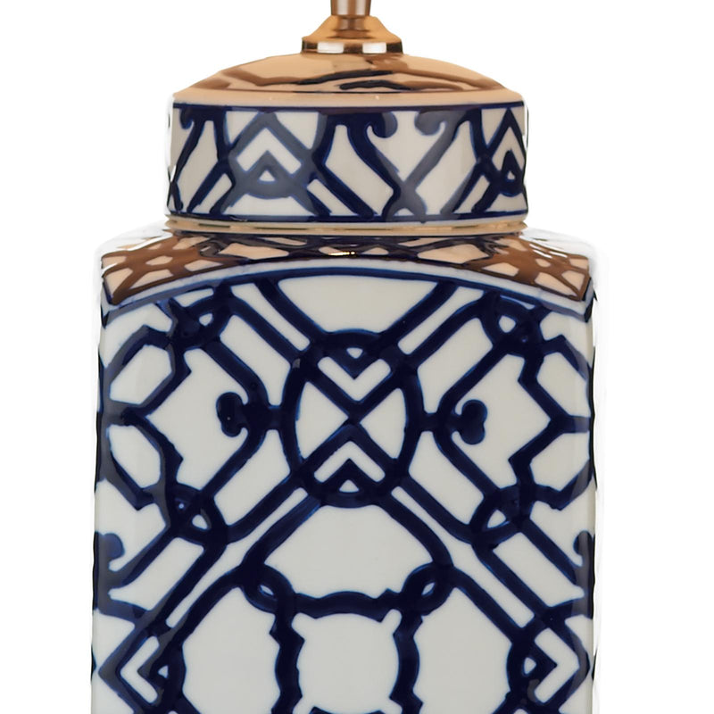 Dar Lighting Mystic Table Lamp Blue And White Base Only • MYS4223