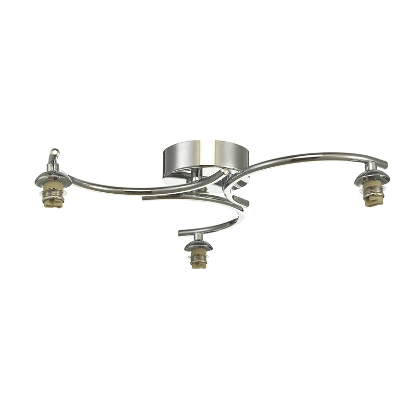 Dar Lighting Nakita 3 Light Semi Flush Polished Chrome Frame Only • NAK5350-F