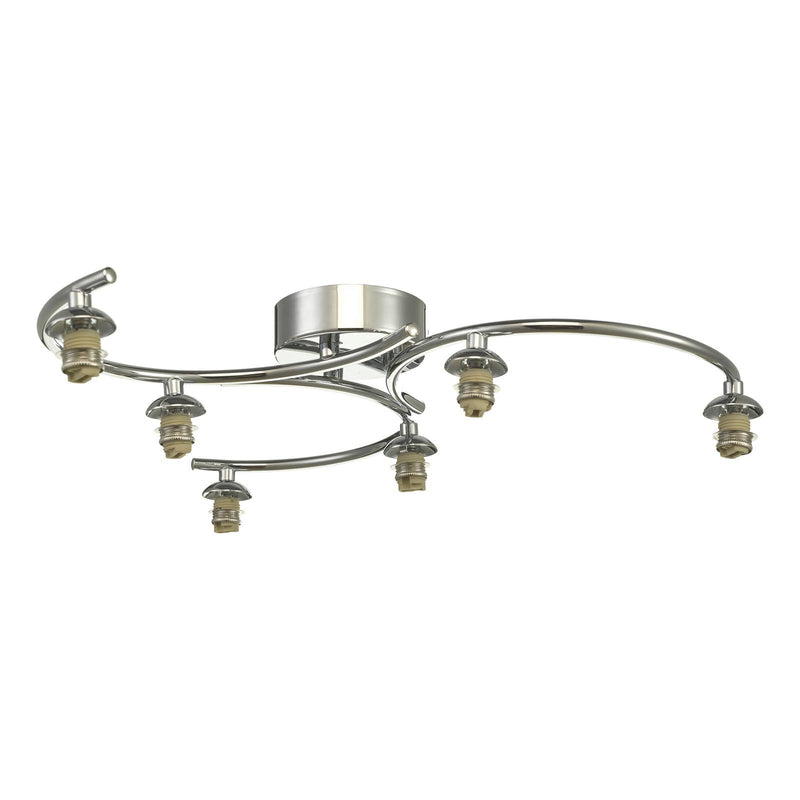 Dar Lighting Nakita 6lt Semi Flush Polished Chrome Frame Only • NAK6450-F