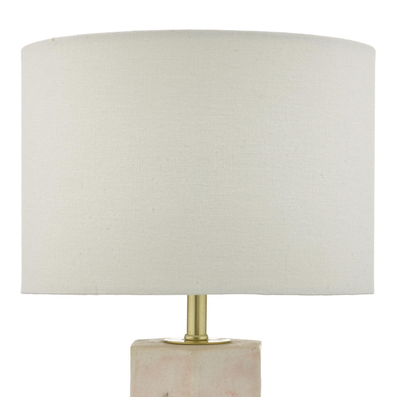 Dar Lighting Nalani Table Lamp Pink Marble Effect With Shade • NAL4203