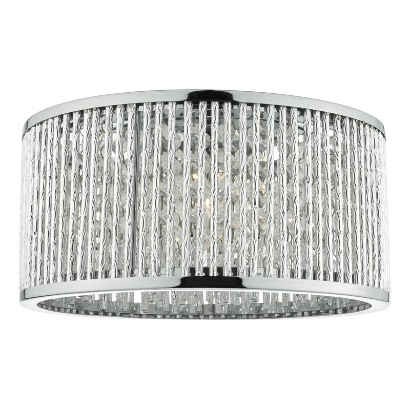 Dar Lighting Nantes 3 Light Flush Polished Chrome Alum • NAN5368