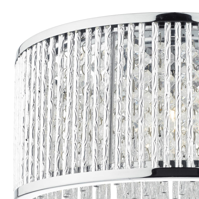 Dar Lighting Nantes 3 Light Flush Polished Chrome Alum • NAN5368