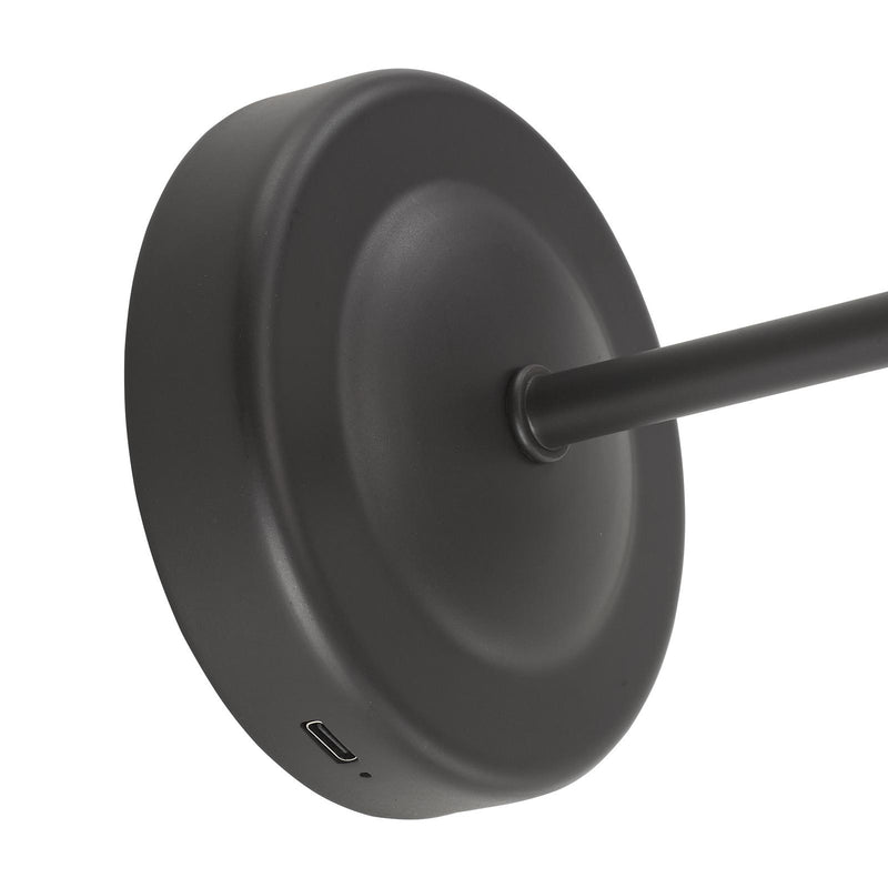 Dar Lighting Navarro Rechargeable Wall Light Matt Black Bracket Only LED • NAV0722