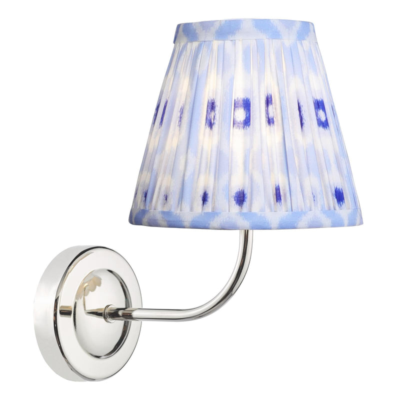 Dar Lighting Navarro Rechargeable Wall Light Polished Nickel With Shade LED • NAV0738-IKA2623