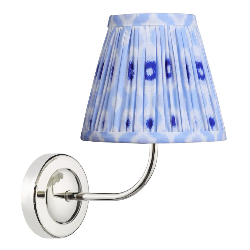 Dar Lighting Navarro Rechargeable Wall Light Polished Nickel With Shade LED • NAV0738-IKA2623