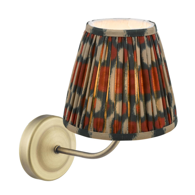 Dar Lighting Navarro Rechargeable Wall Light Matt Antique Brass With Shade LED • NAV0775-IKA2625