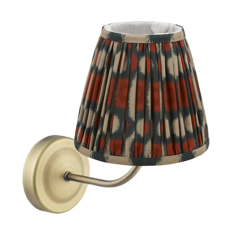 Dar Lighting Navarro Rechargeable Wall Light Matt Antique Brass With Shade LED • NAV0775-IKA2625