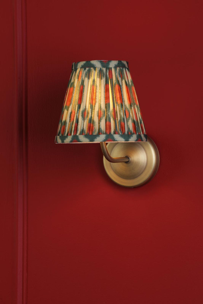 Dar Lighting Navarro Rechargeable Wall Light Matt Antique Brass With Shade LED • NAV0775-IKA2625
