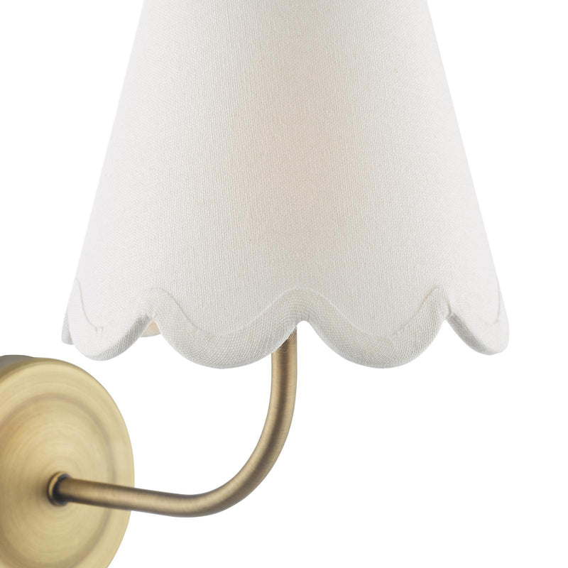 Dar Lighting Navarro Rechargeable Wall Light Matt Antique Brass Bracket Only LED • NAV0775