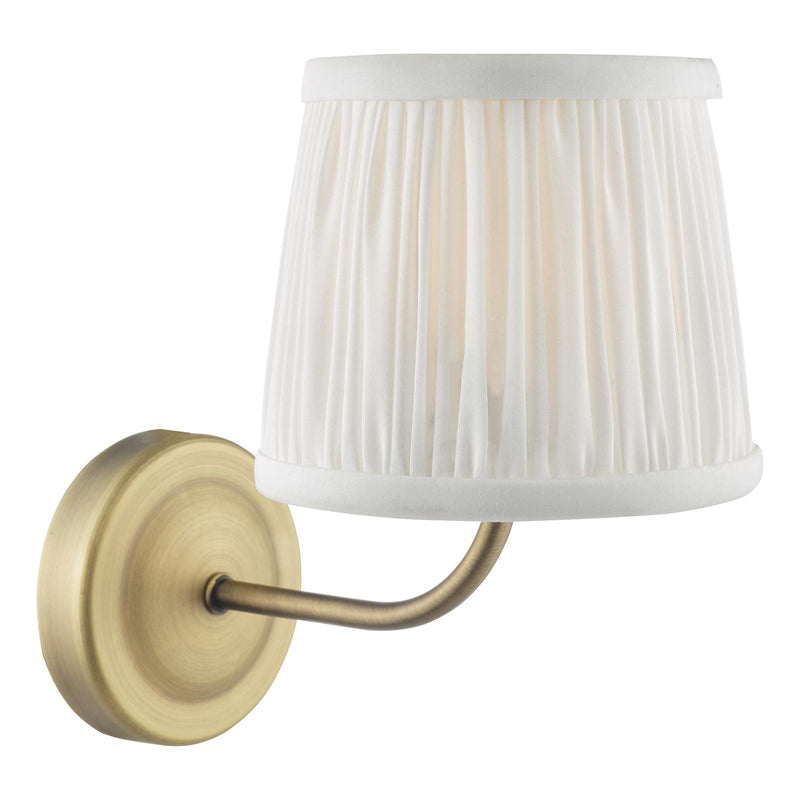 Dar Lighting Navarro Rechargeable Wall Light Matt Antique Brass Bracket Only LED • NAV0775