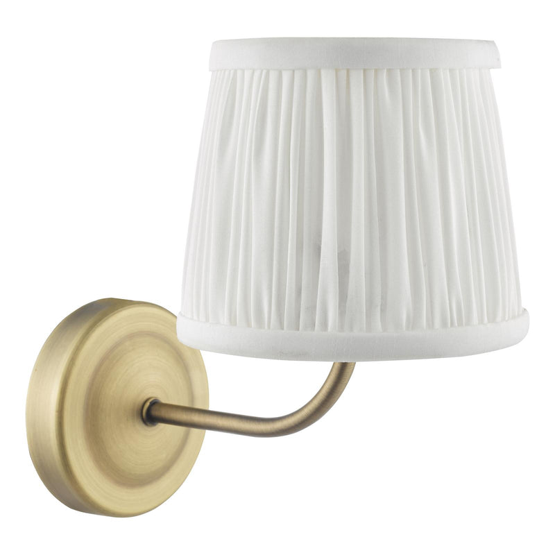 Dar Lighting Navarro Rechargeable Wall Light Matt Antique Brass Bracket Only LED • NAV0775