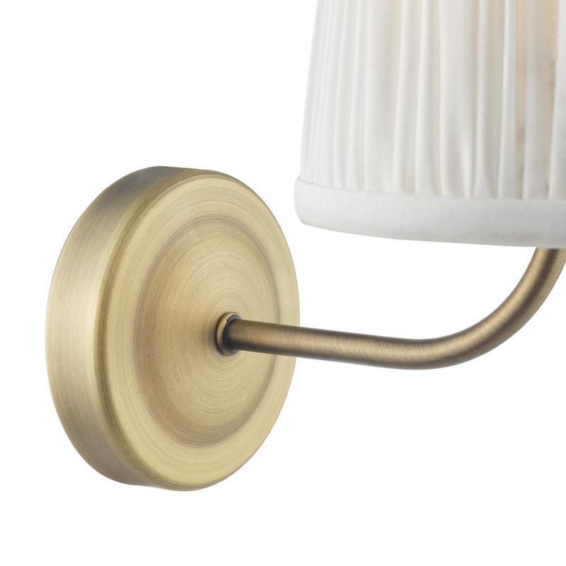 Dar Lighting Navarro Rechargeable Wall Light Matt Antique Brass Bracket Only LED • NAV0775