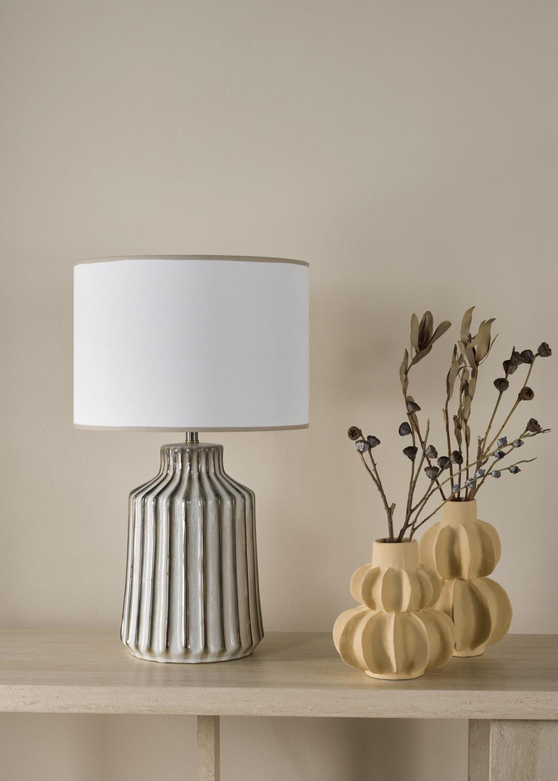Dar Lighting Nedra Table Lamp Natural Base Only • NED4229