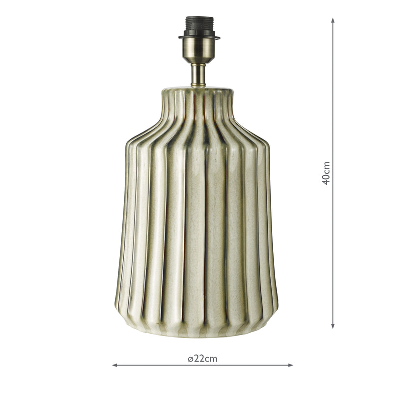 Dar Lighting Nedra Table Lamp Natural Base Only • NED4229